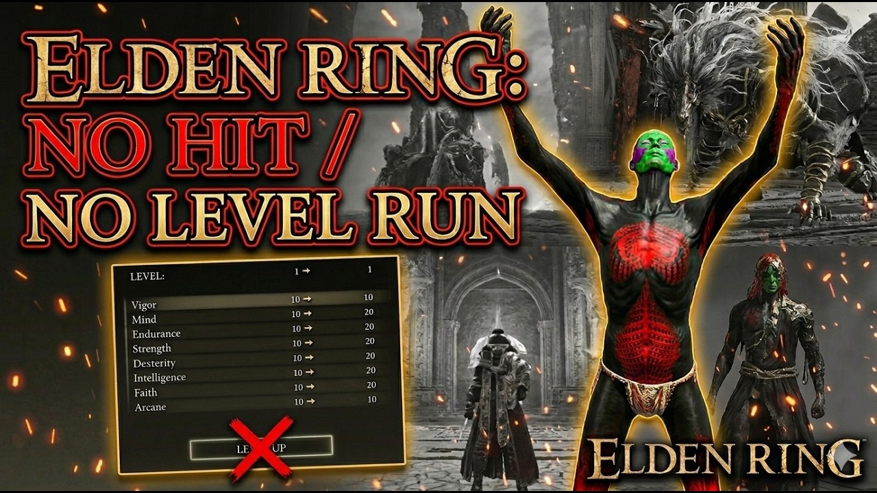 Elden Ring RL1 No hit Any% Full Run #eldenring