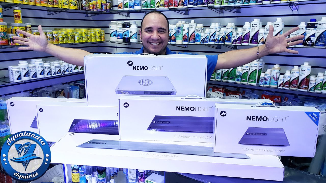 Novas luminárias Nemo Light com controladora só na Aqualandia aquários
