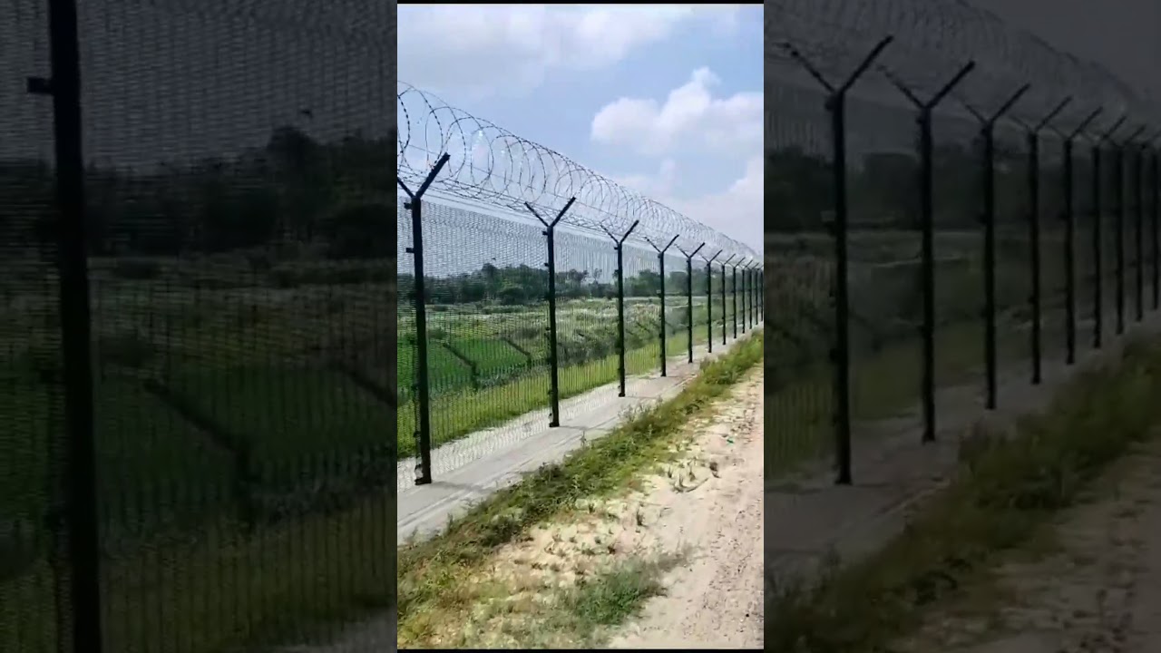 fencing India Bangladesh border #fencing #security #nation #defence #trendingonshorts  #shorts