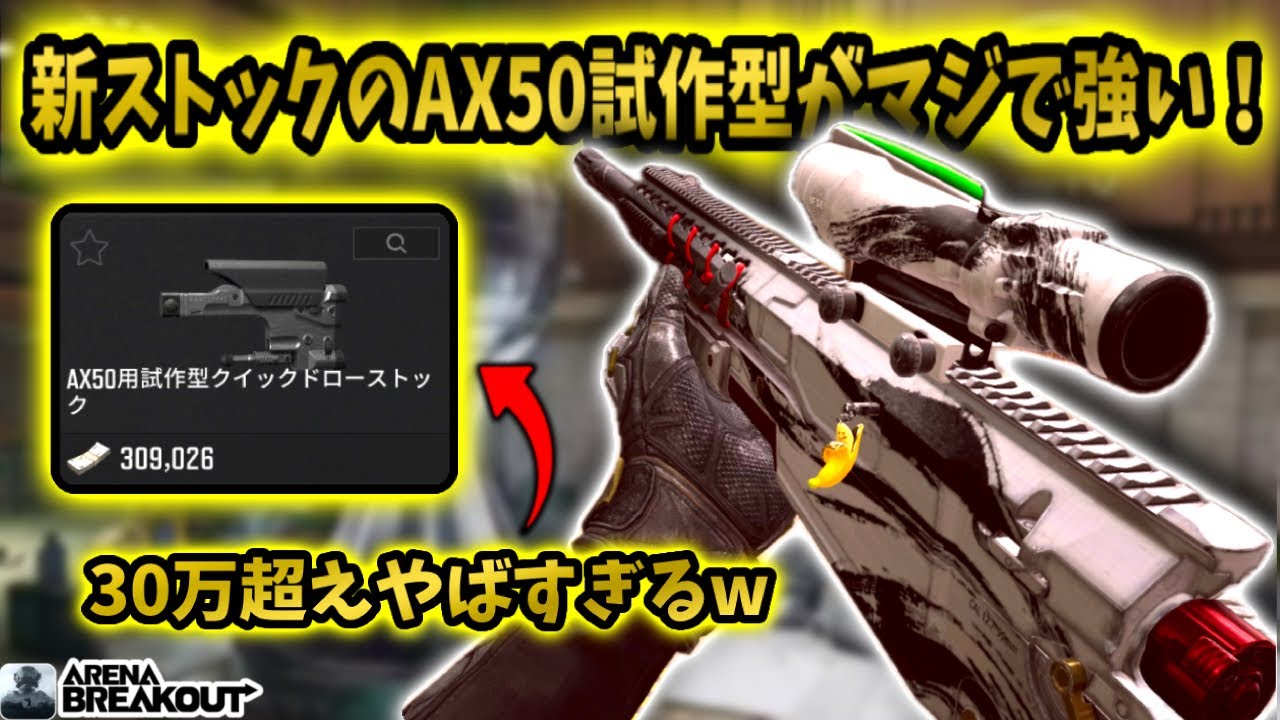 新パーツ『AX50用試作型クイックドローストック』が強すぎて30万の価値ありすぎたwwww                #arenabreakout #アリブレ #アリーナブレイクアウト 