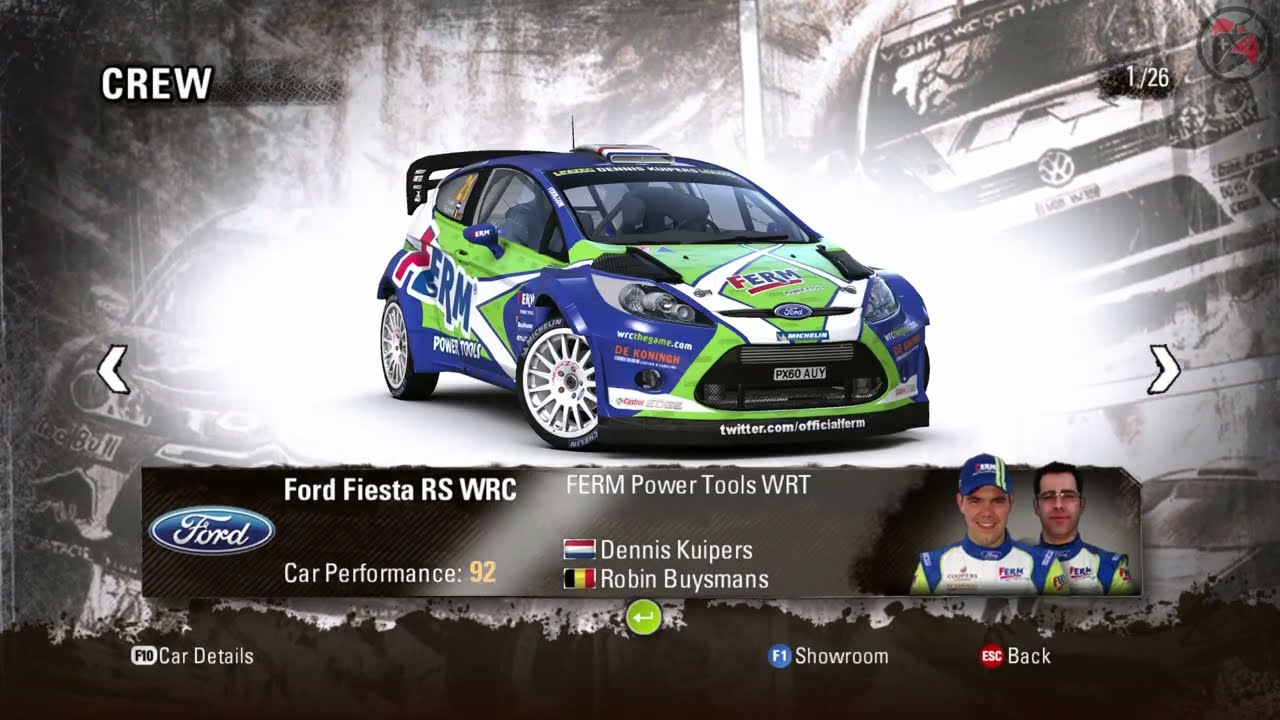 WRC 3 (2012) PC 4K | Carlist and All Drivers 100%