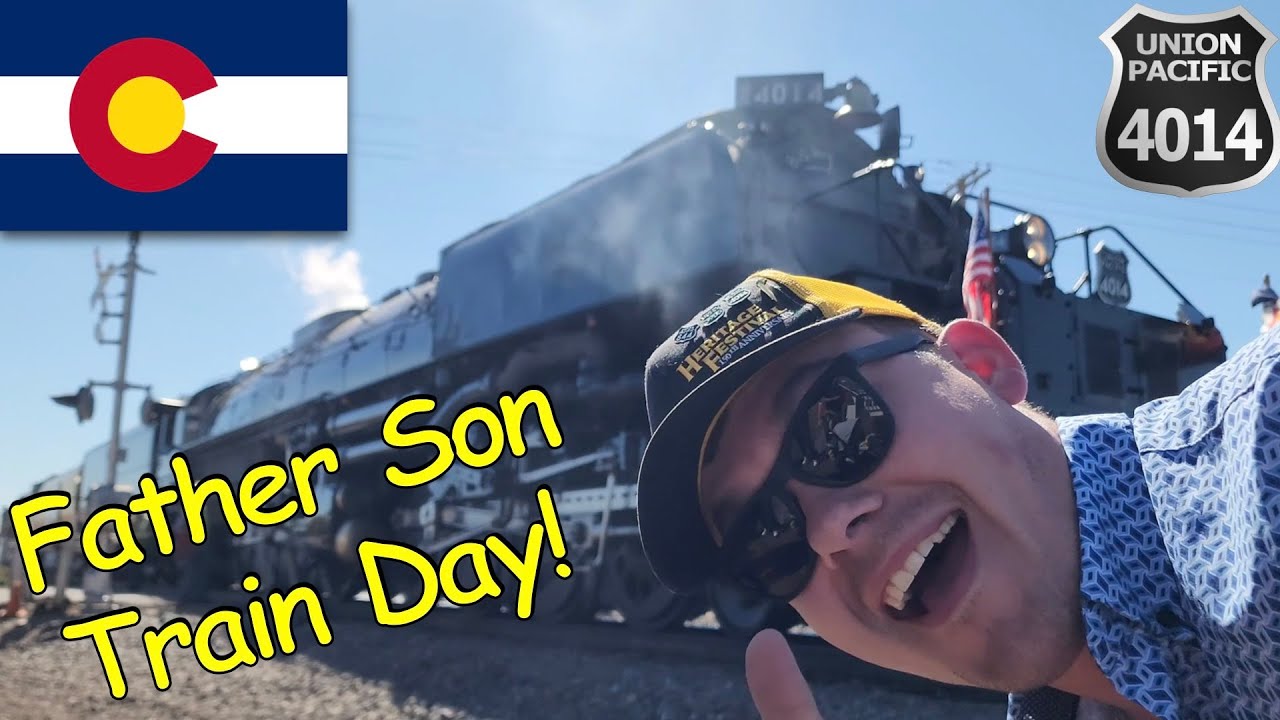 Union Pacific Big Boy 4014 в Итоне, штат Колорадо! День поезда отца и сына! #bigboy4014 #unionpac...