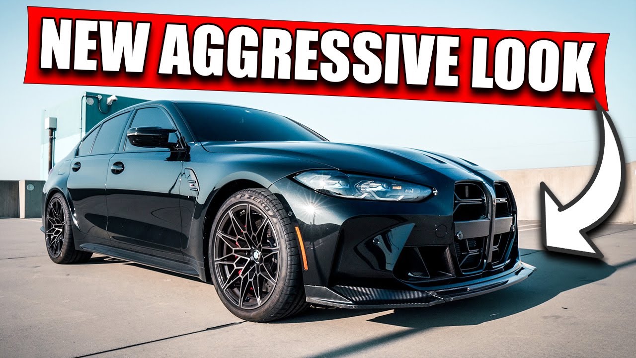 G80 M3 AGGRESSIVE CARBON FIBER FRONT LIP INSTALL! *LOOKS INSANE*