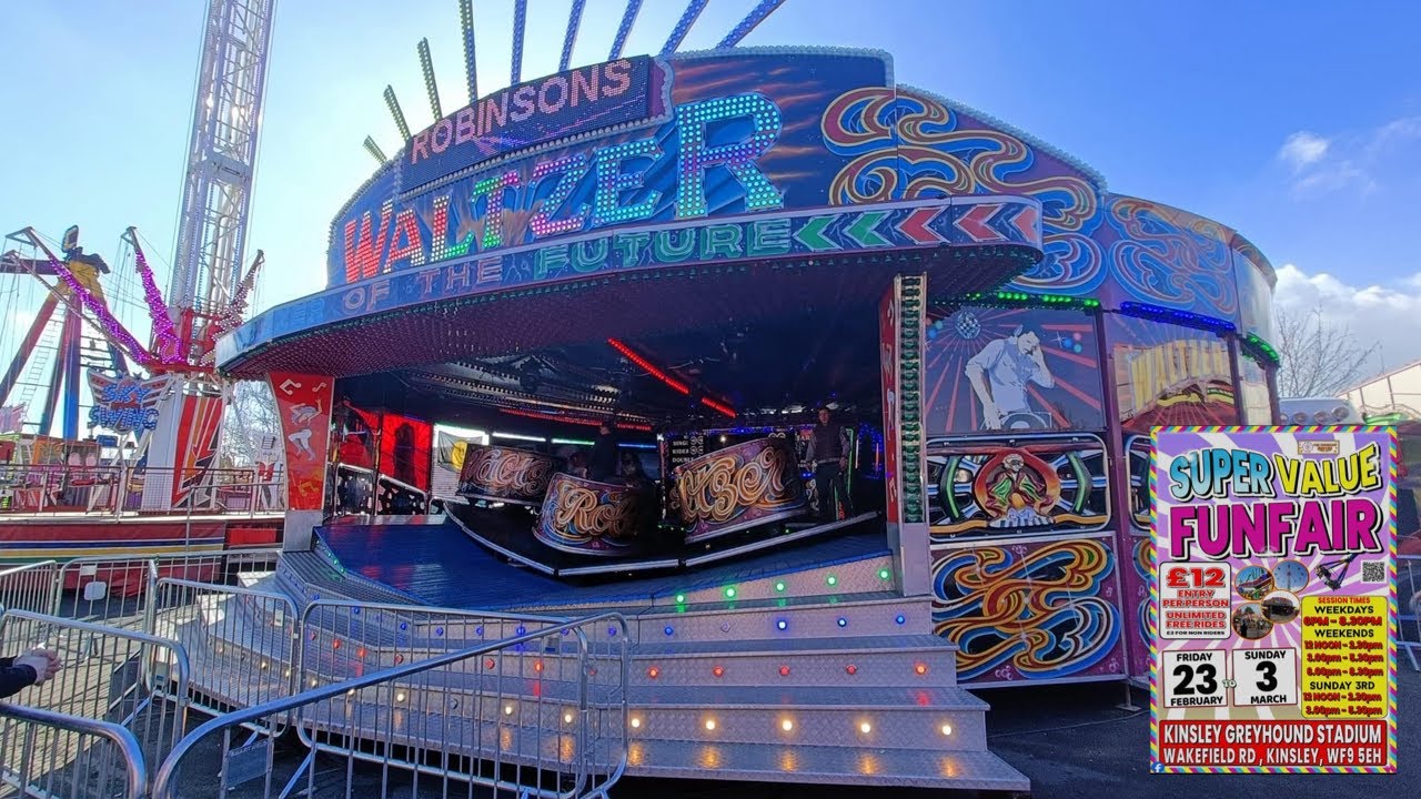 Super Value Fun Fair Across Kinsley Greyhound Stadium, GOOD RIDES, Vlog, Saturday 24th February 2024