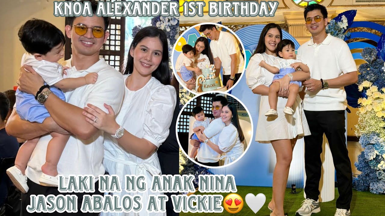 Anak nina Jason Abalos at Vickie 🤍 Knoa 1st Birthday plus binyag sinabay na rin