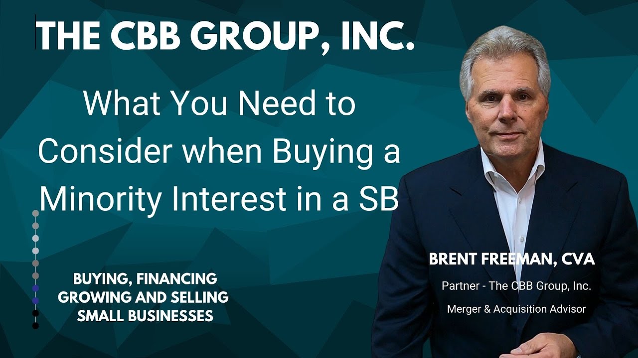 Buying a Minority Interest in a Business.  What you should know when evaluating the business.
