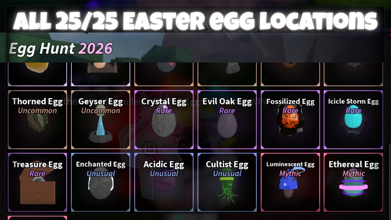 How TO FIND/SPAWN All 25/25 Easter Eggs In Fisch