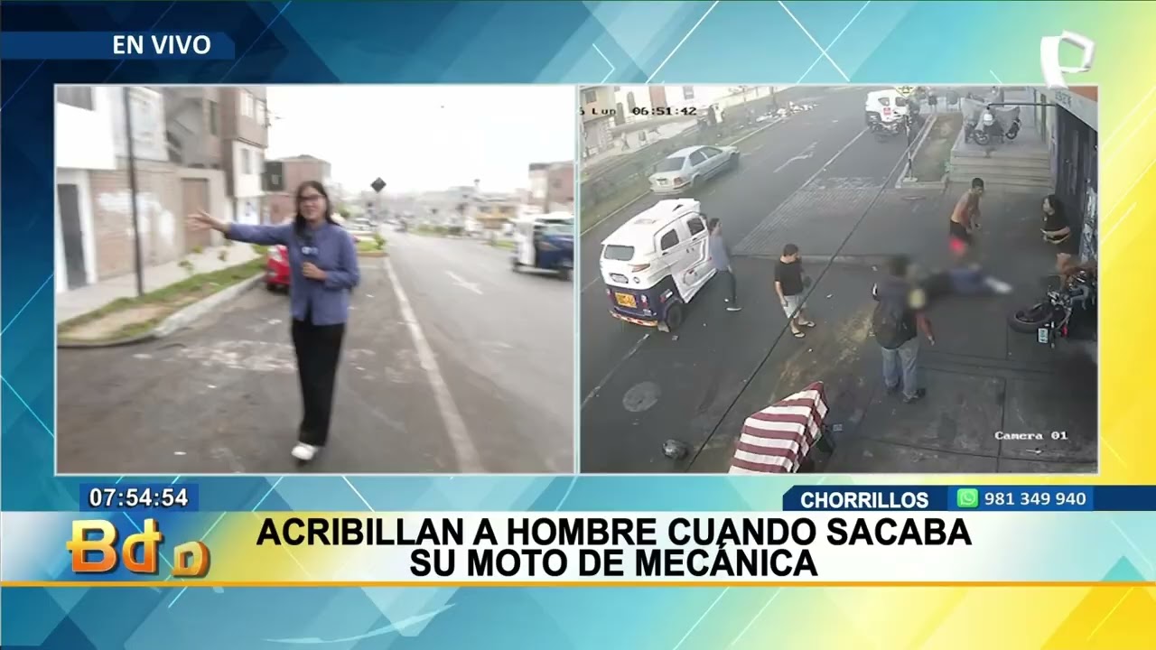 Chorrillos: asesinan con m&aacute;s de 14 balazos a hombre cuando sacaba su moto de mec&aacute;nica