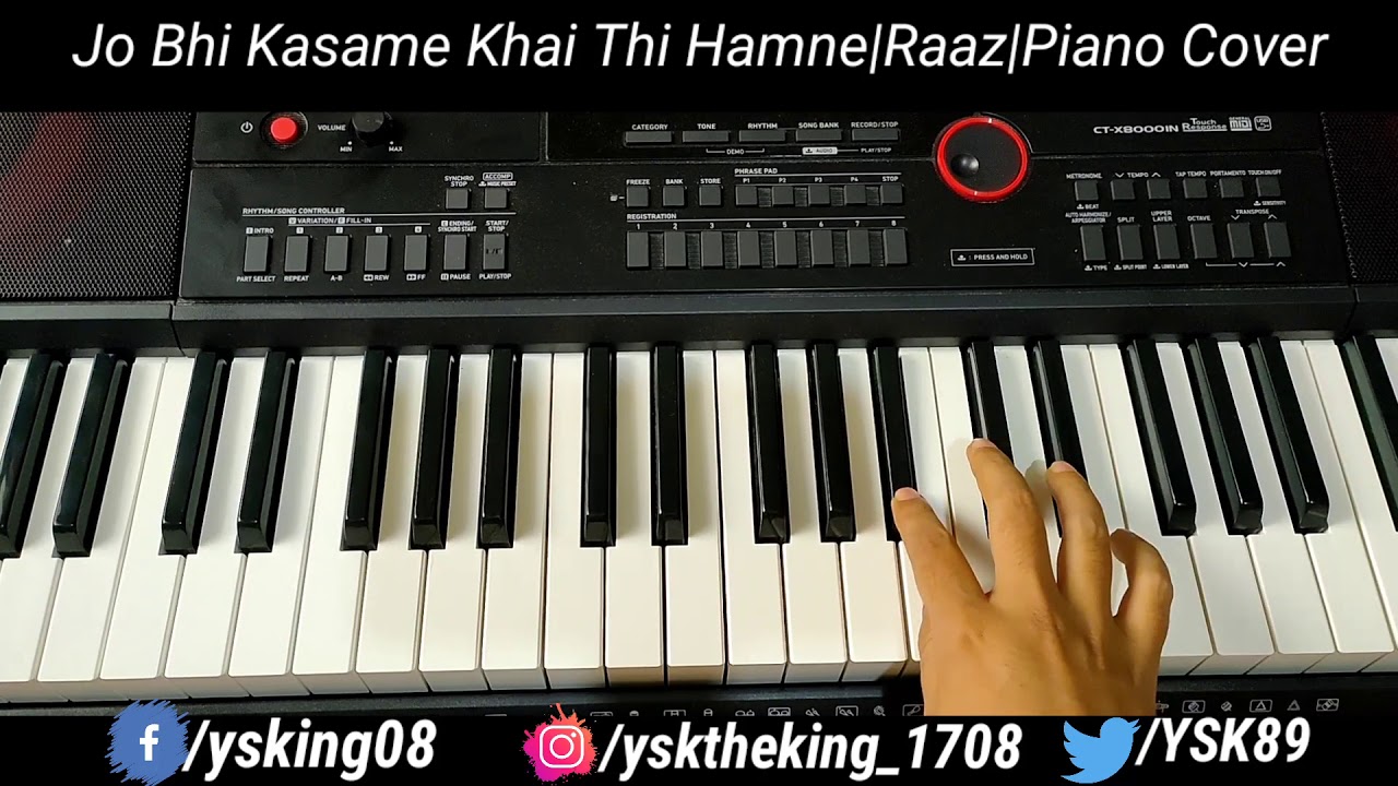 Jo Bhi Kasme Khai|Raaz|Piano Cover