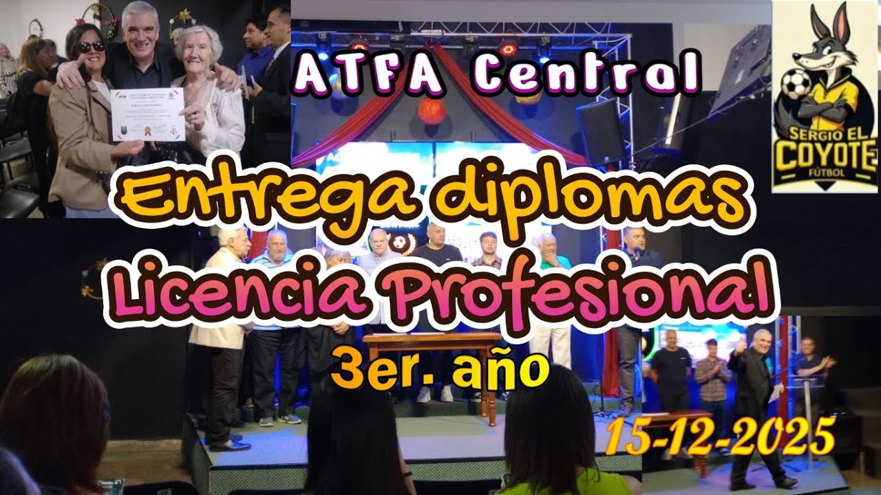 ESCUELA ATFA, Ceremonia de entrega diplomas, LICENCIA PRO 3er año, Futbol #viral #futbol #ceremonia