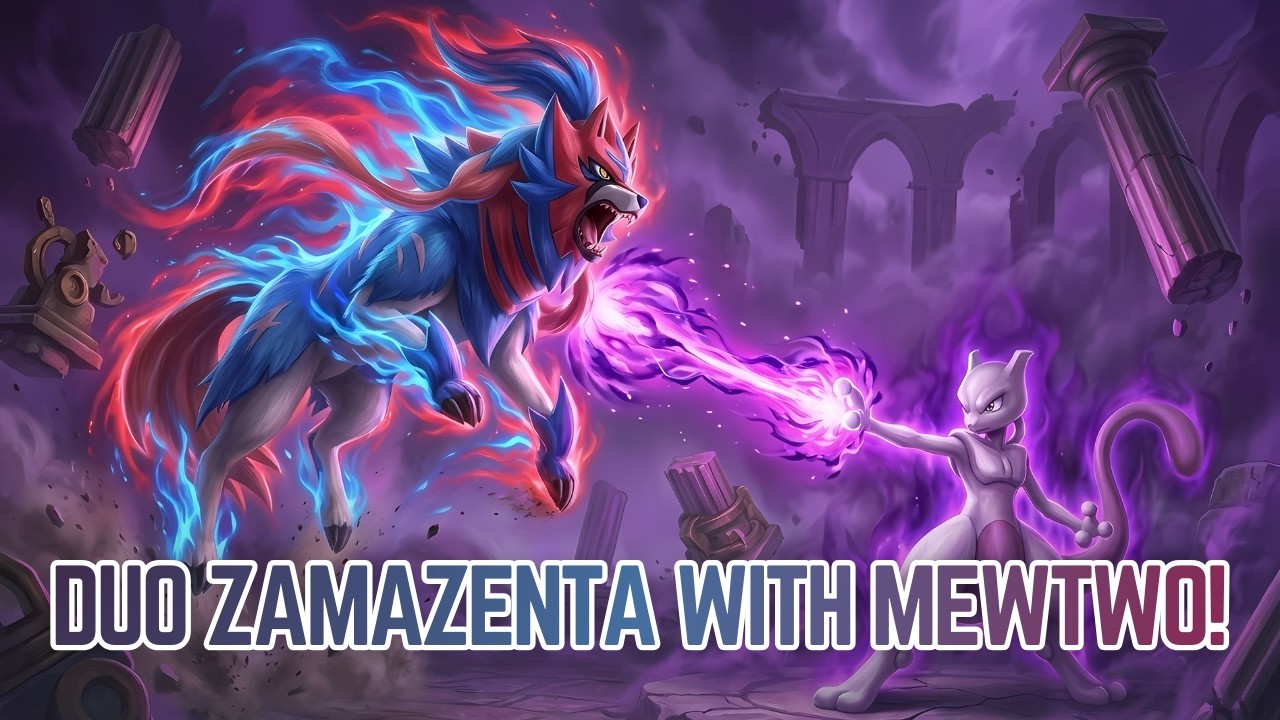 DUO! Zamazenta STRIKED by Mewtwo Psychic Power!