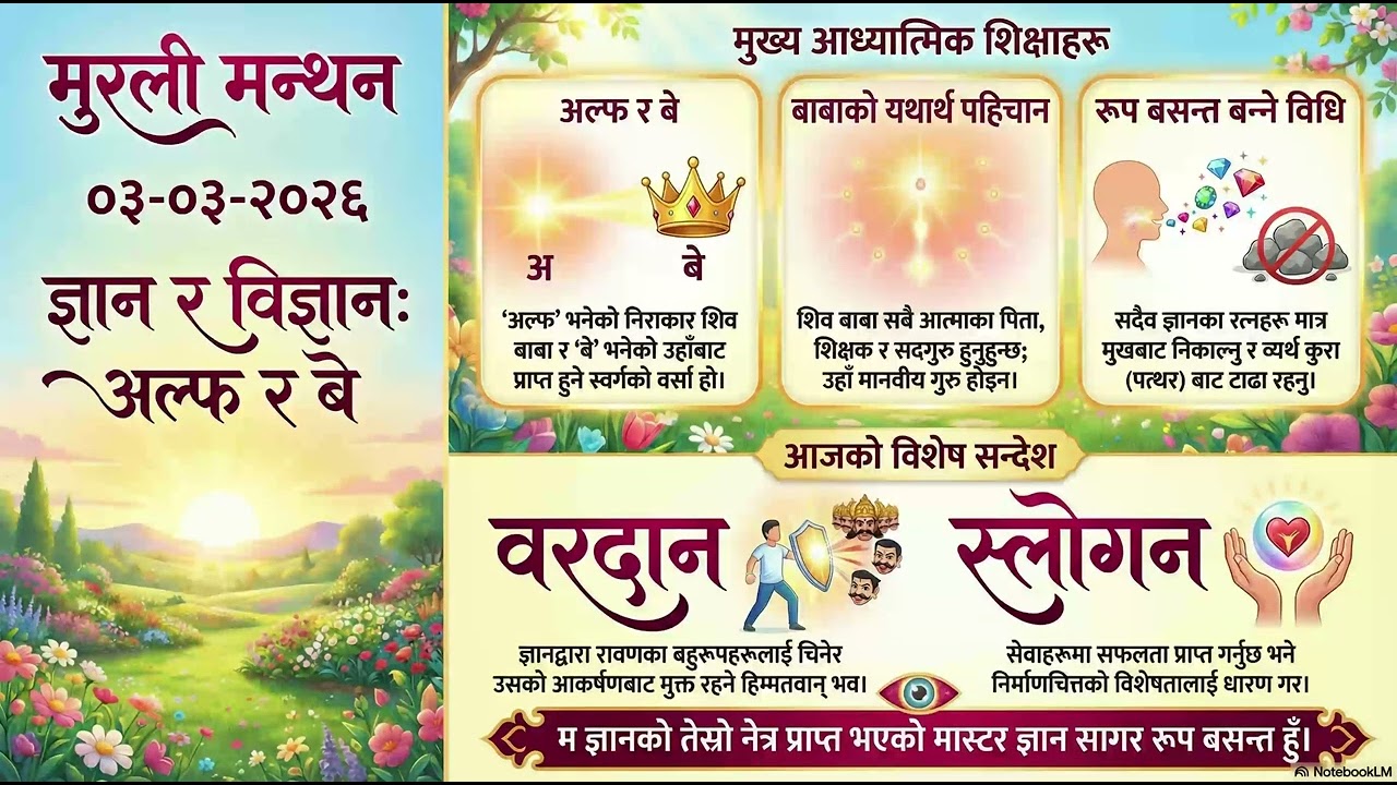 Murali Manthan (मुरली मन्थन) : 3 March 2026 : AI Studio, Brahmakumaris Nepal