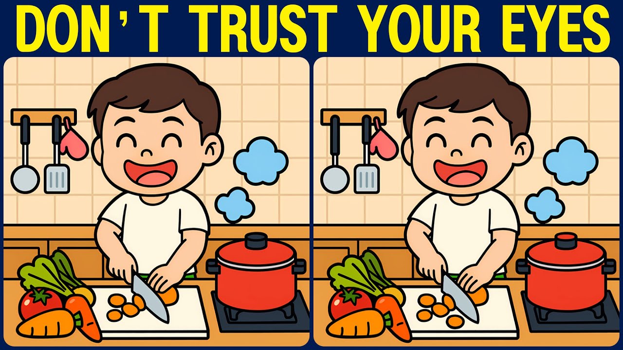 [Spot the Difference Brain Training] Can you spot all the slightly tricky differences?