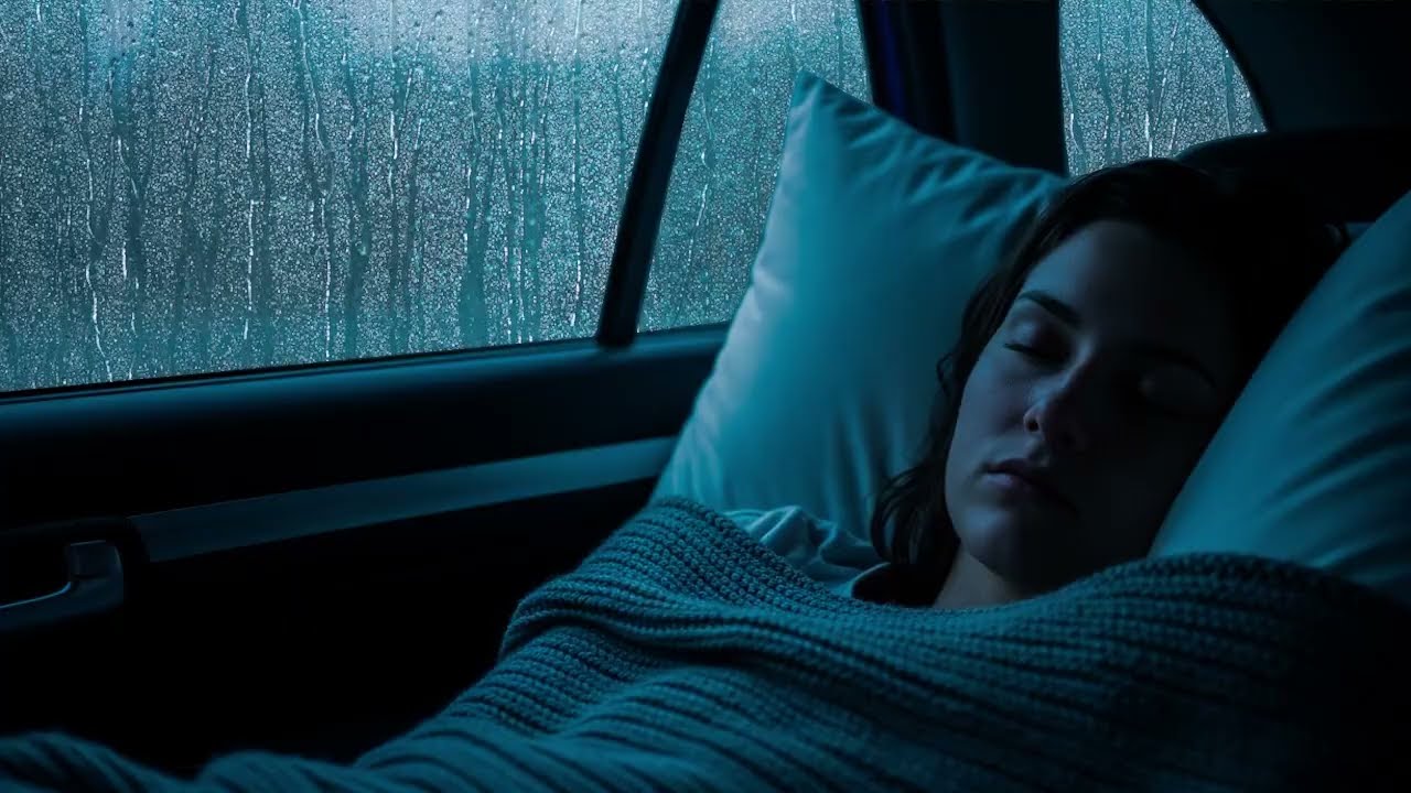 Instant Relaxation and Fall Asleep Fast with Heavy Rain & Intense Thunder Inside a Car at Night