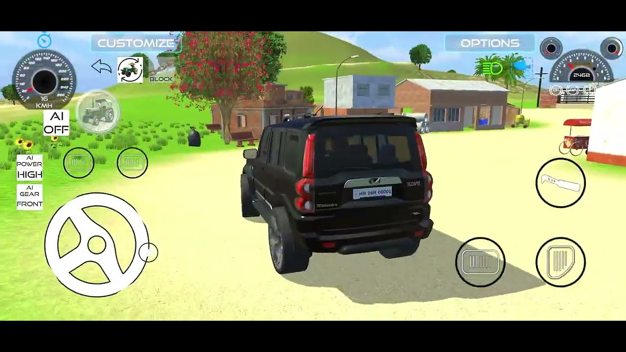 Indian scarpio car best modify car || Indian vehicle simulator game ||