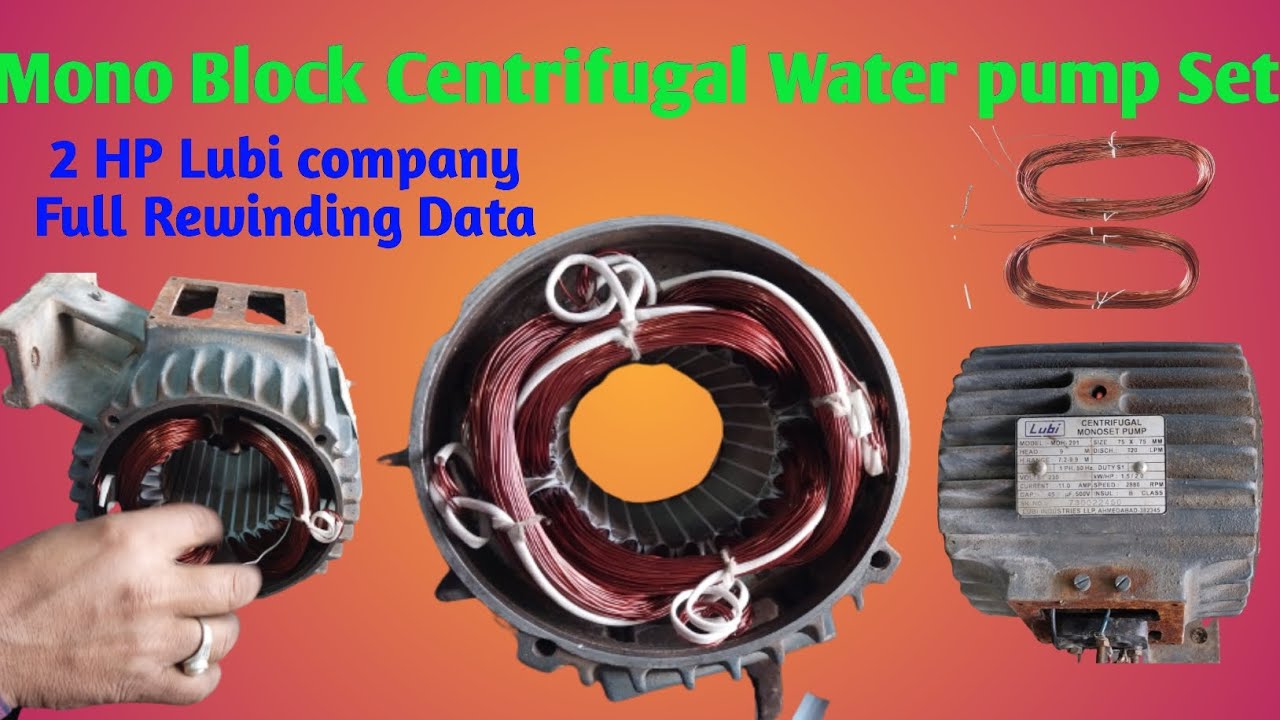 Lubi 2 HP MOTOR WINDING DATA  motor repair kaise kare  2 HP मोटर रिवाइंडिंग कैसे करें