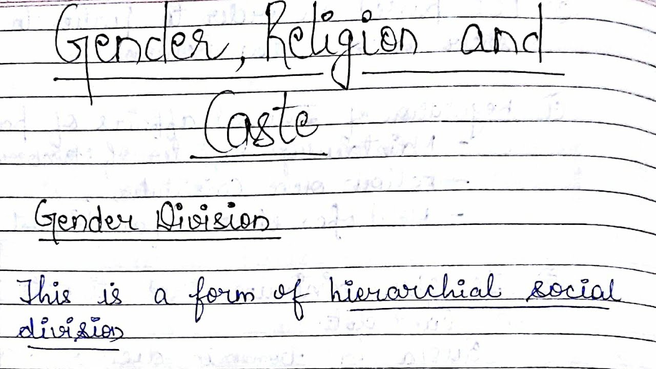 Class 10th Gender Religion and caste chapter 4 political science