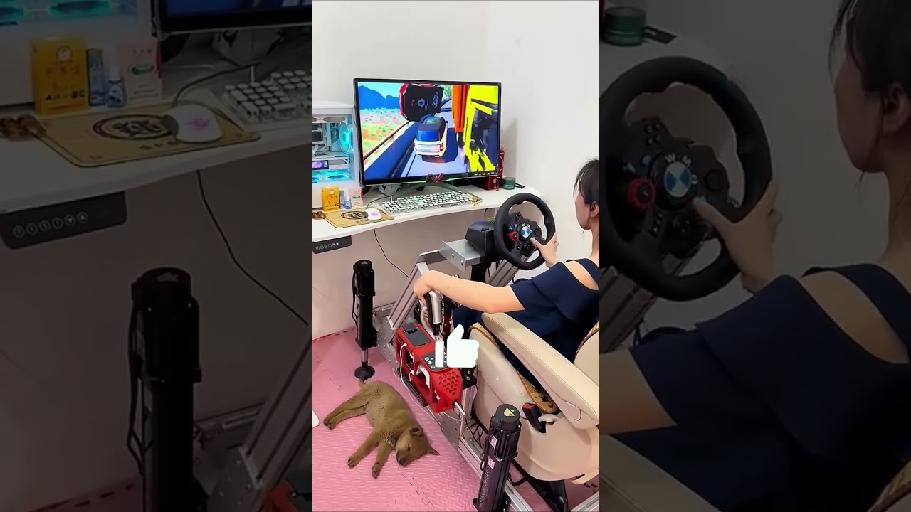 Convirti&oacute; el auto de su pap&aacute; en un simulador de carreras 😱