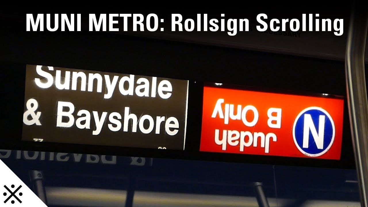 60fps Muni Metro Rollsign Changing at West Portal Station