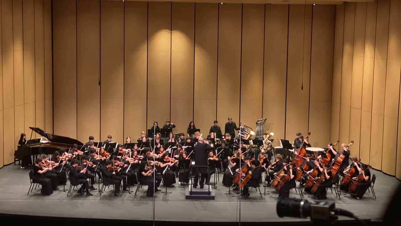 Stratford High School Full Orchestra, Albanian Rhapsody, by Gara Garayev, Director Artan Zhuri