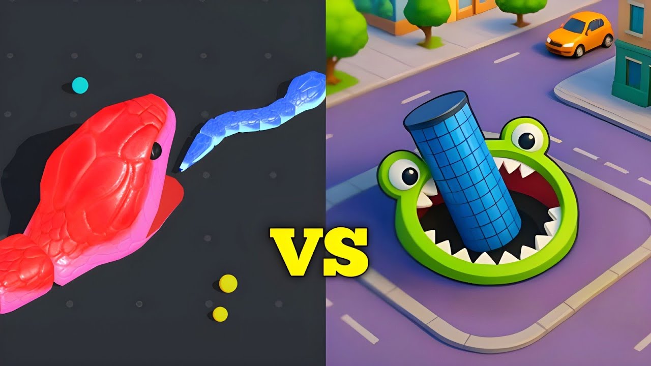 Snake Clash.io vs Hole.io - All Max Android Gameplay, IOS Game  