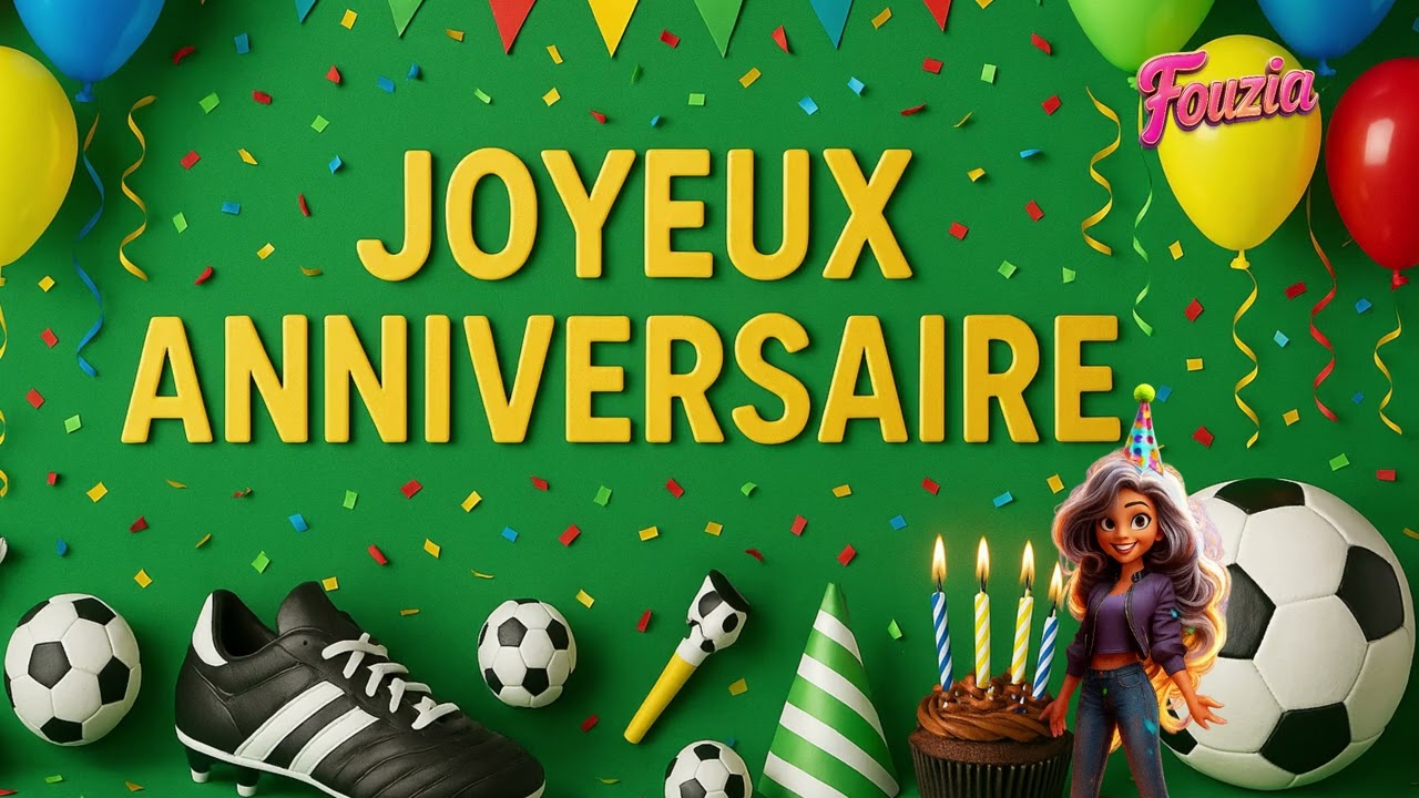 Joyeux anniversaire ambiance stade