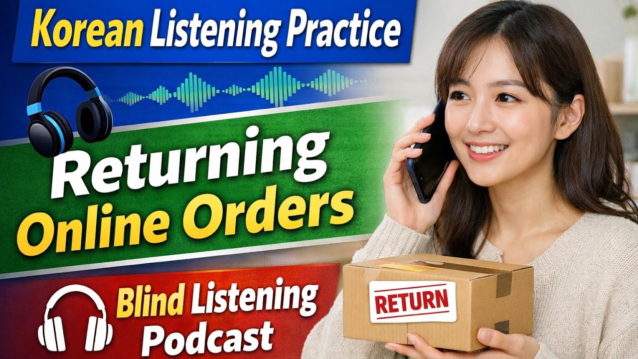 Korean Listening Practice 🎧 | Returning Online Orders Conversation | Korean Podcast