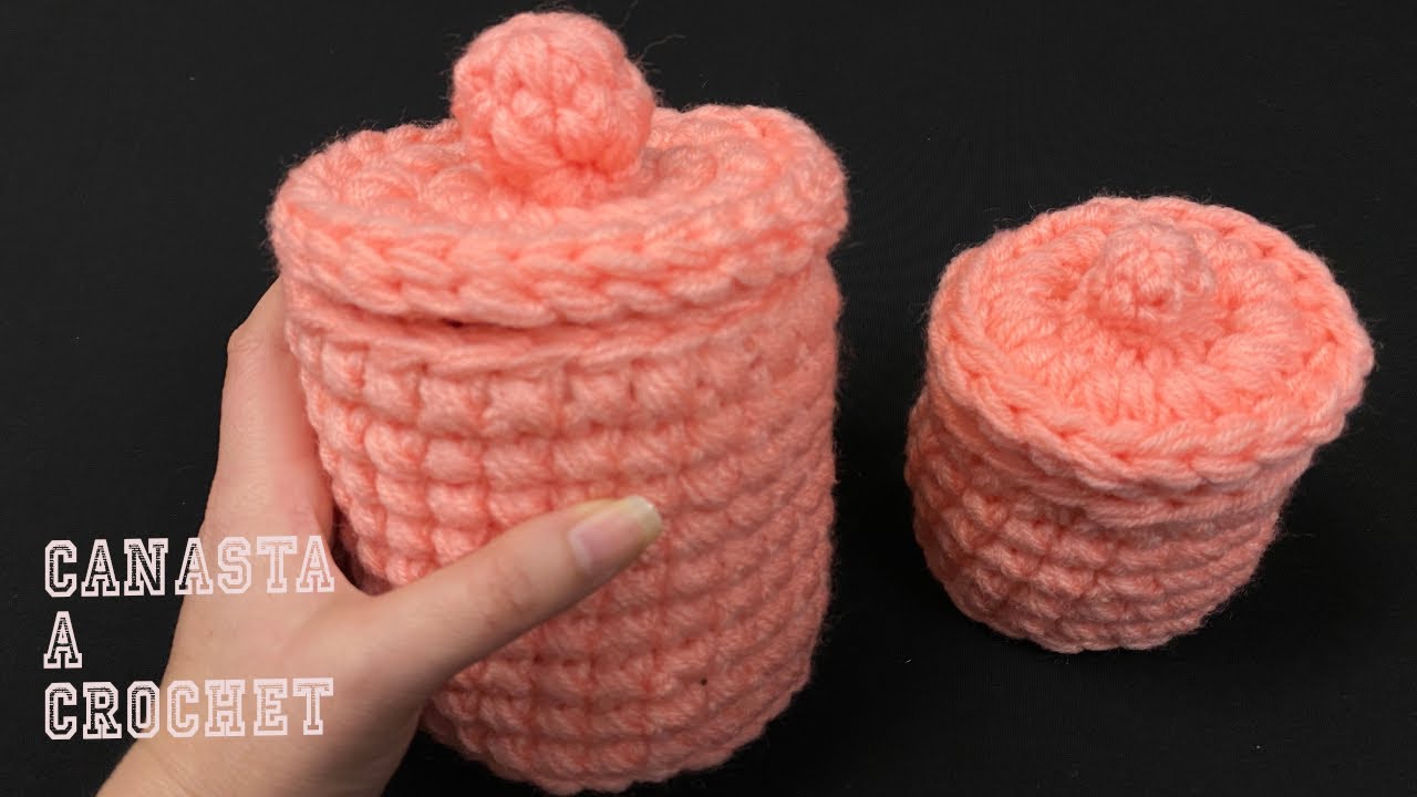 PASO A PASO PARA TEJER CESTA CON TAPA A CROCHET