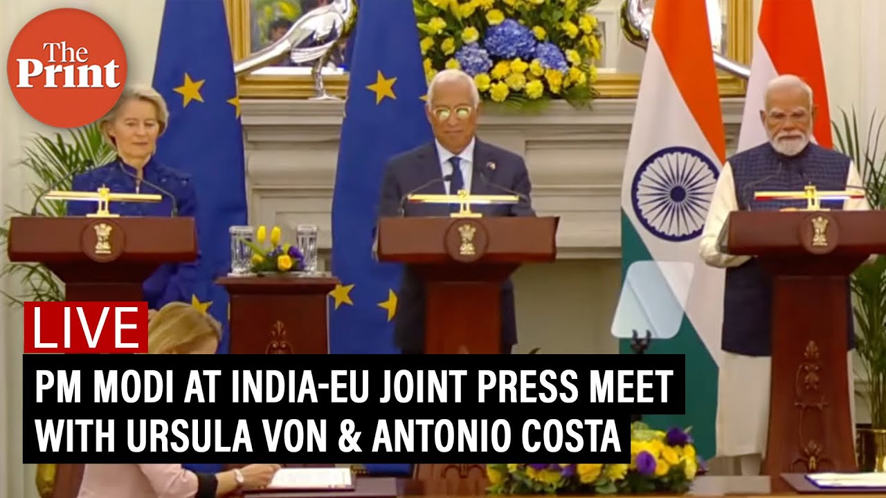 LIVE: PM Modi at India-EU joint press meet with President of European Commission &  European Council