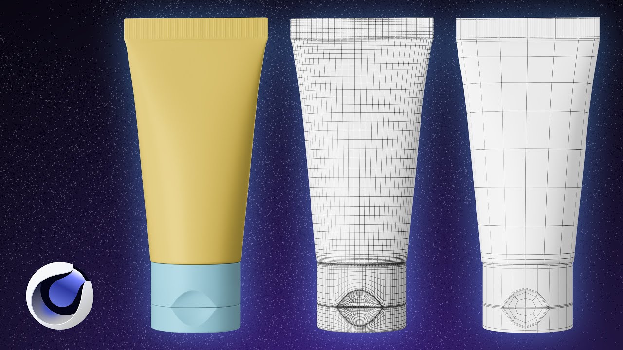 Modeling & Unwrapping Cream Tube In Cinema 4D