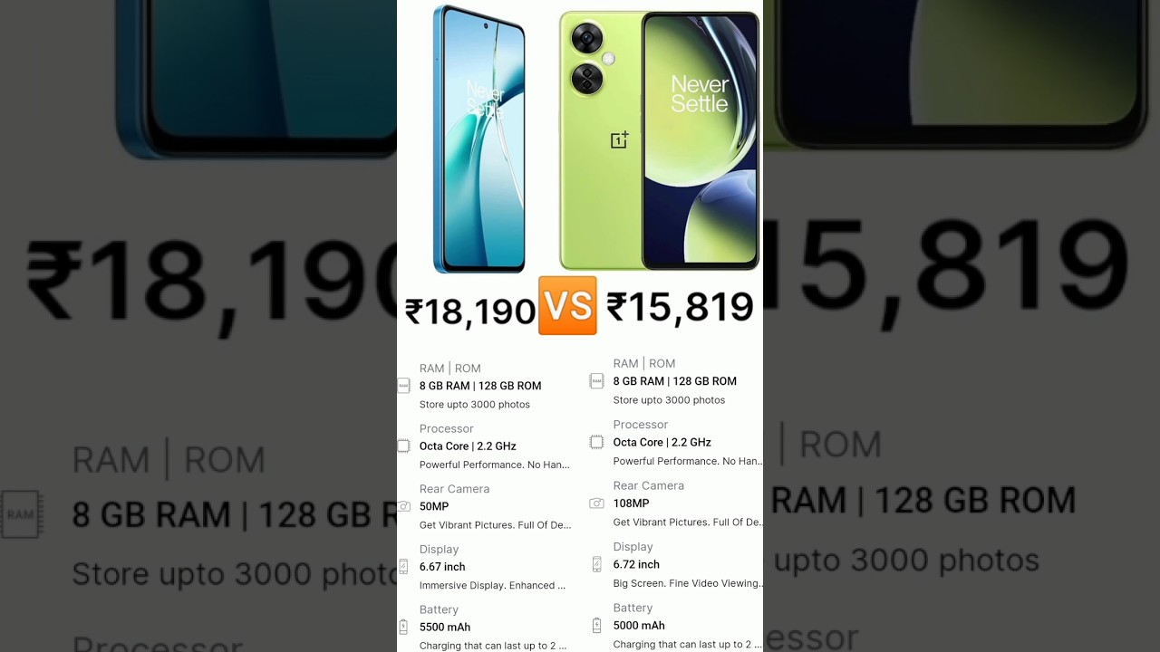 oneplus nord CE 3 lite 5G vs oneplus nord CE 4 5G lite 5G mobile phone#gaming #oneplus #viral