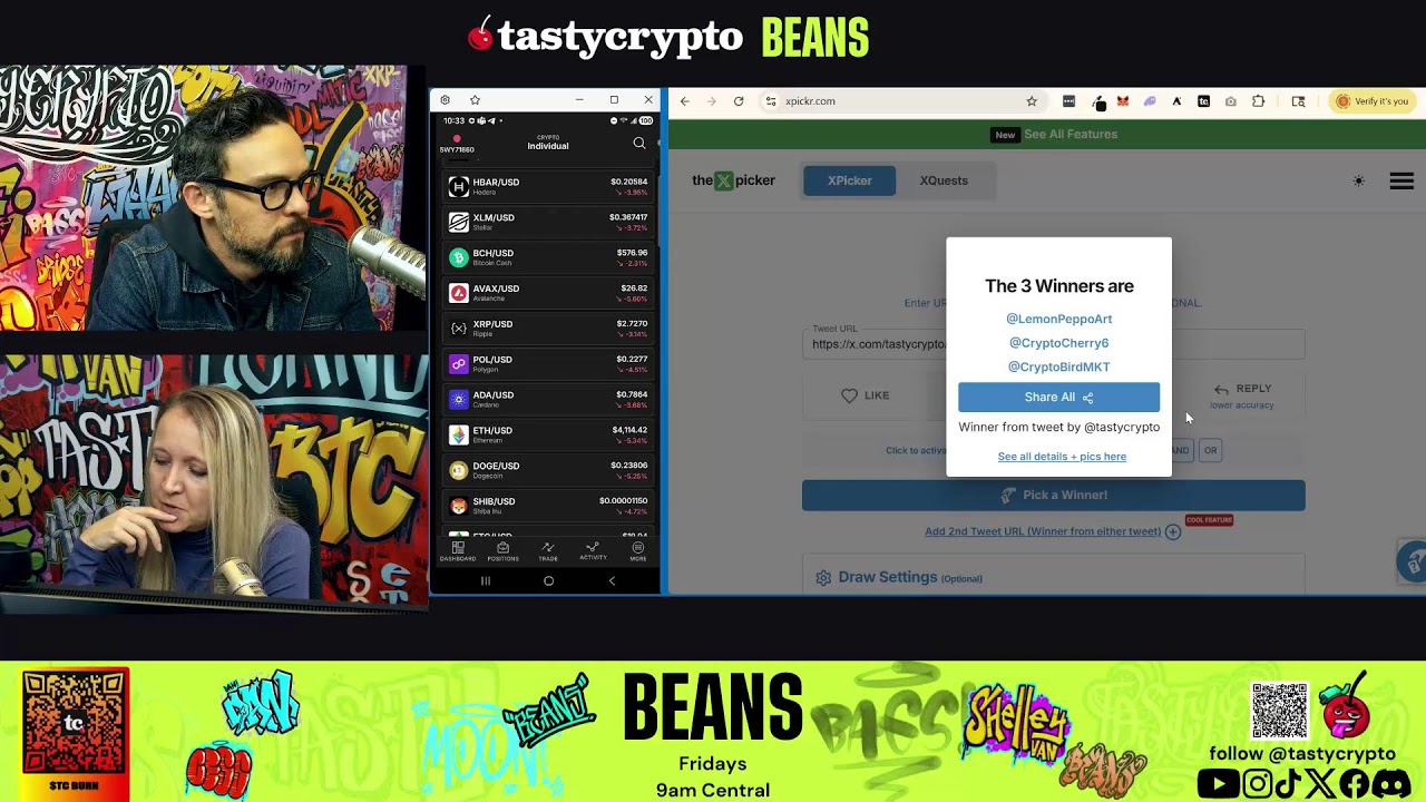 BEANS Ep 39: RYAN IN THE HOUSE! Trading Strategies + Giveaways