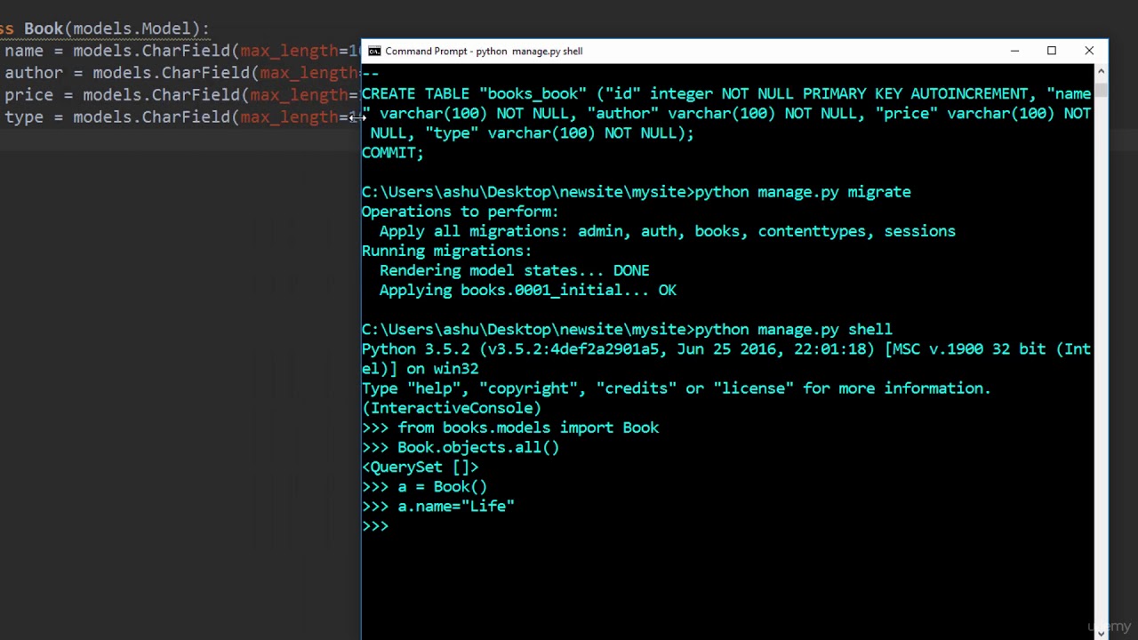 143 Django tutorial 9 Adding Data to the Database Tables