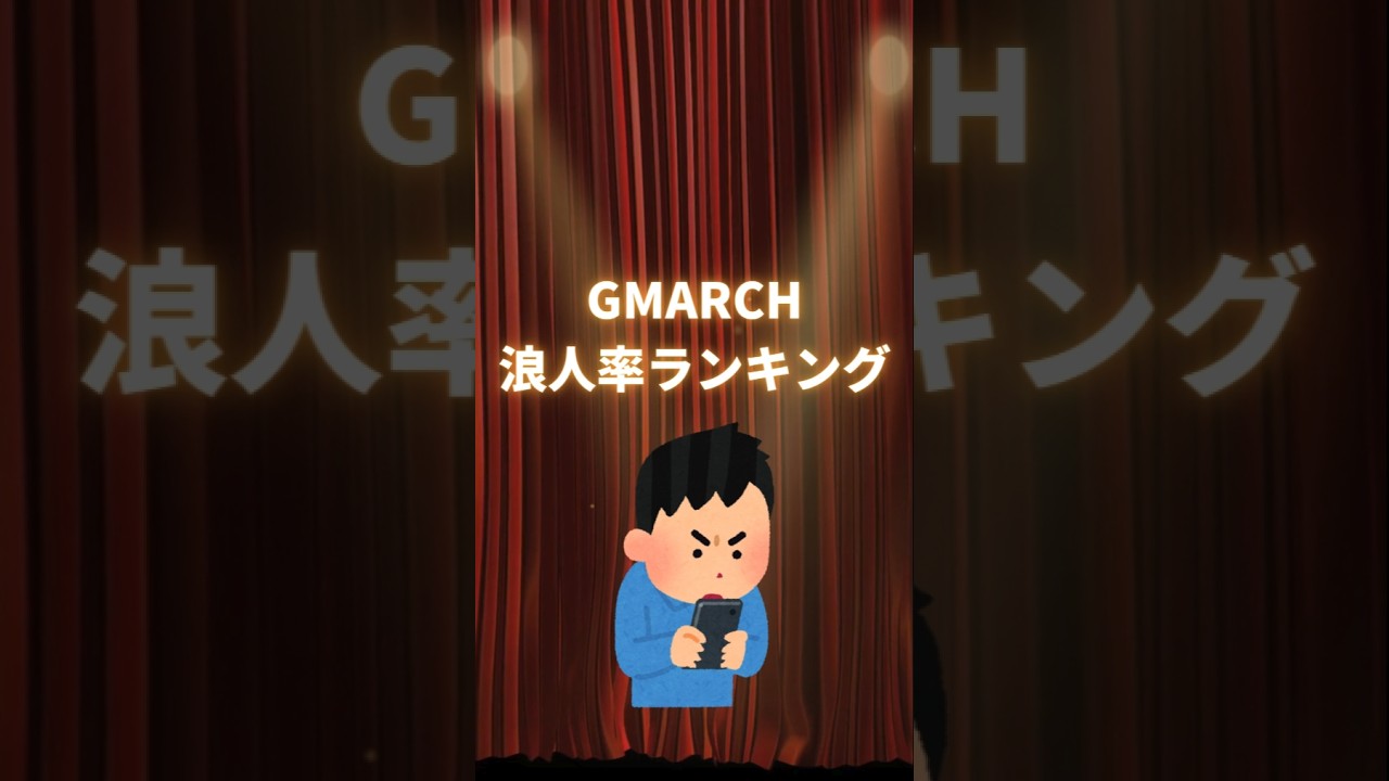【GMARCH】浪人率ランキング