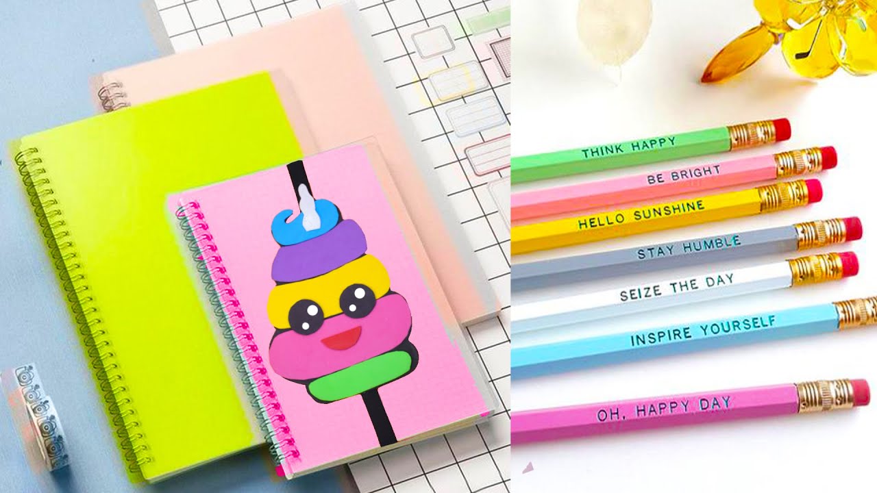 10  DIY RAINBOW  SCHOOL SUPPLIES for Back To School | Easy & Cute  School Hacks