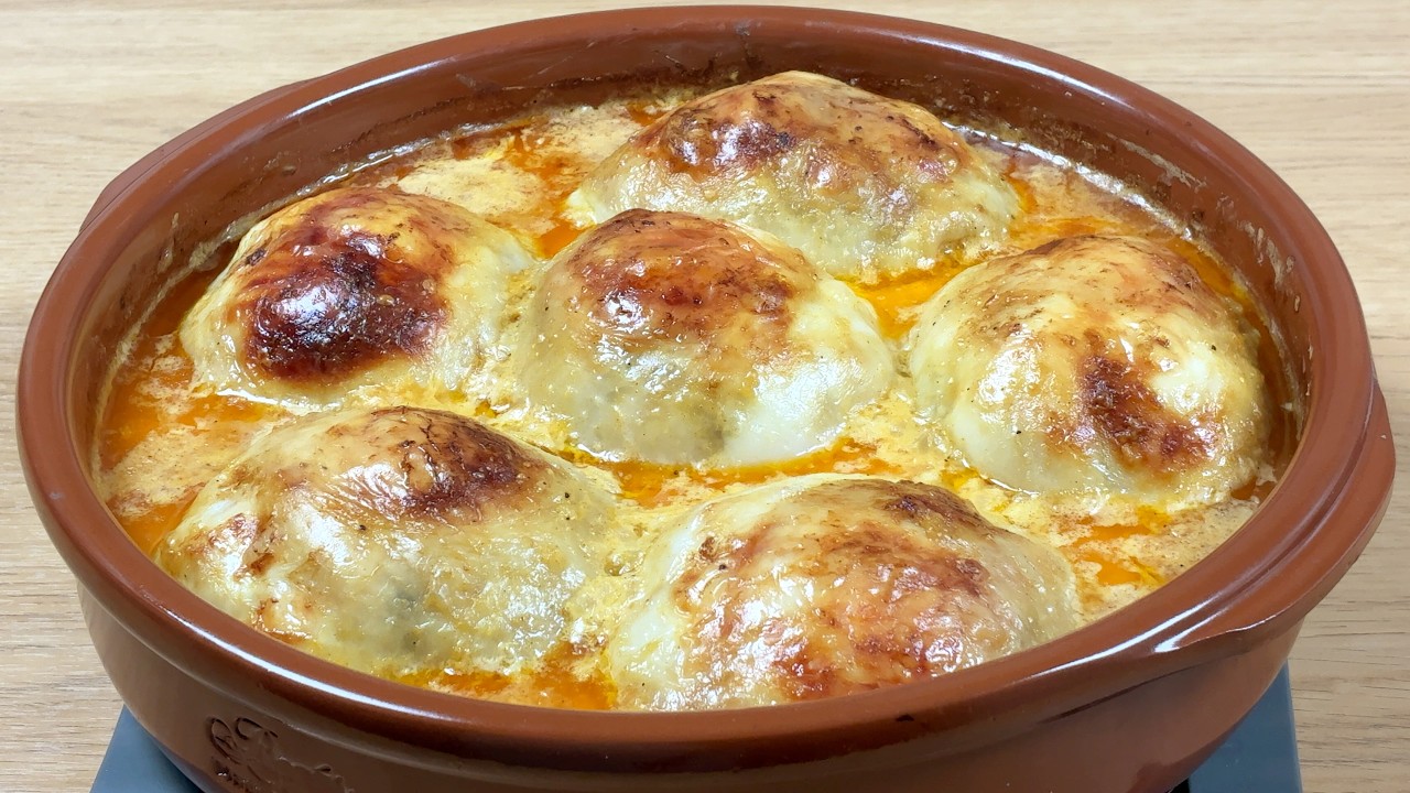 Куриные Бёдра Фаршированные Рисом | Запечённые в Сливочном Соусе с Вином