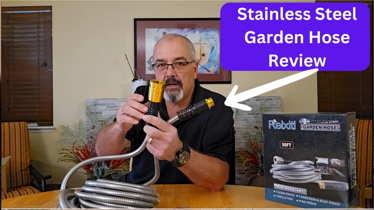 💧 Relxitl 50FT Stainless Steel Garden Hose 🌿 | No Kinks, No Leaks, Just Power! 💪🚿