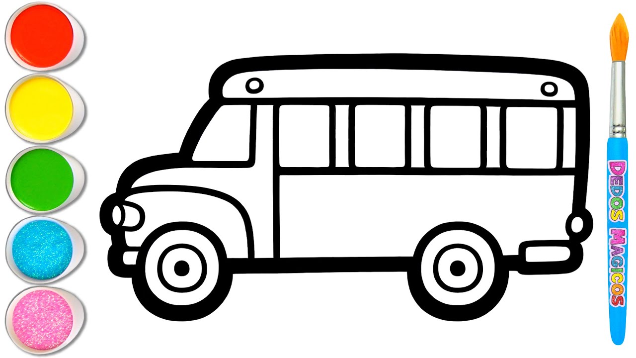 Dibujando y Pintando un Lindo Autobús Escolar con Estudiantes 👧🚌🎒👦 Nos Encanta la Escuela #193