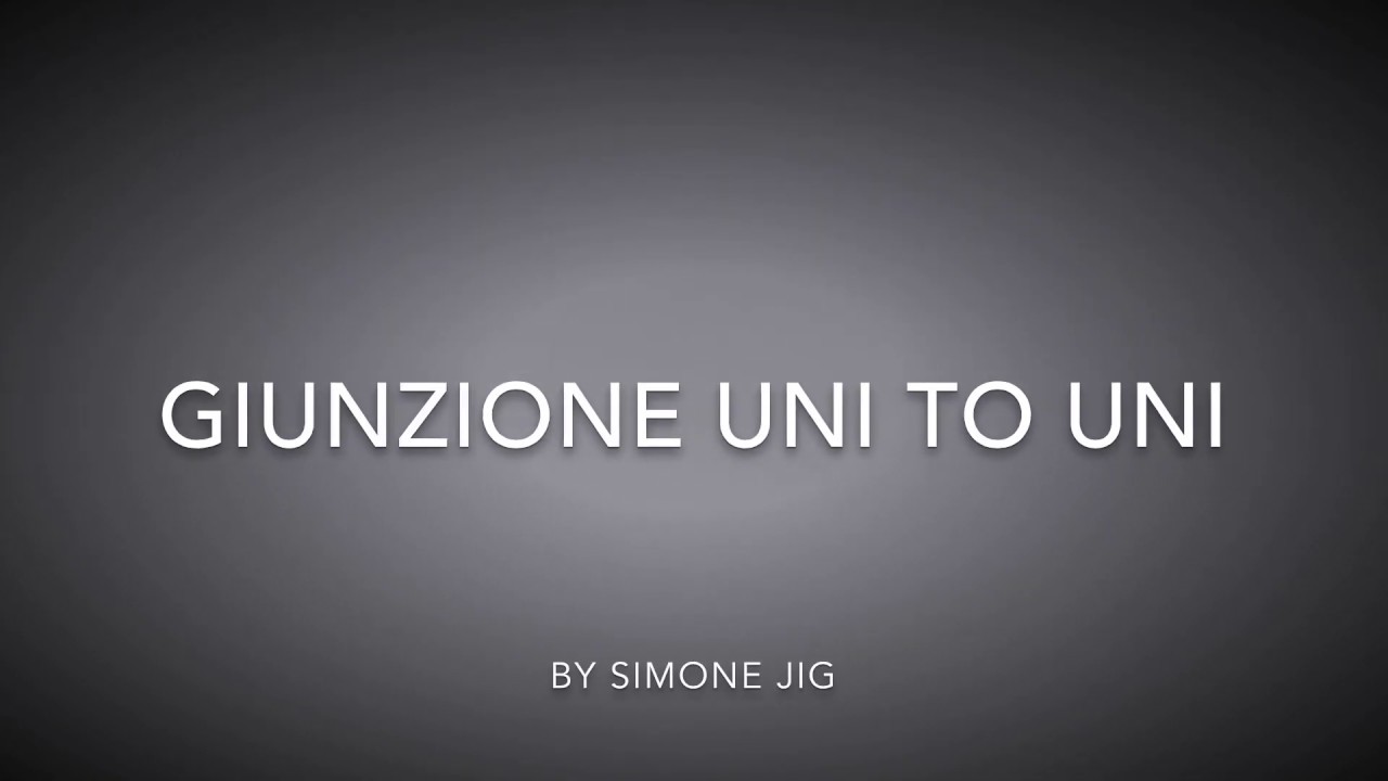 Giunzione uni to uni - nodo di collegamento