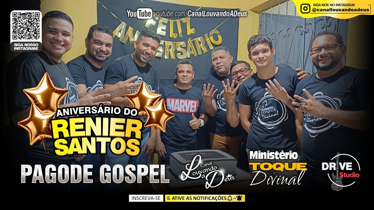MINISTÉRIO TOQUE DIVINAL ao Vivo no Aniversário do Renier Santos do Drive Studio - PAGODE GOSPEL