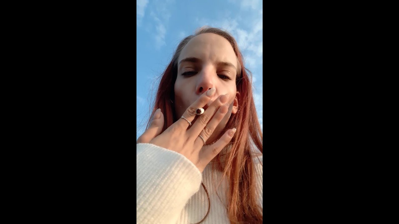 Smoking Cigarette in Public, Smoking Outdoors While Having a Walk