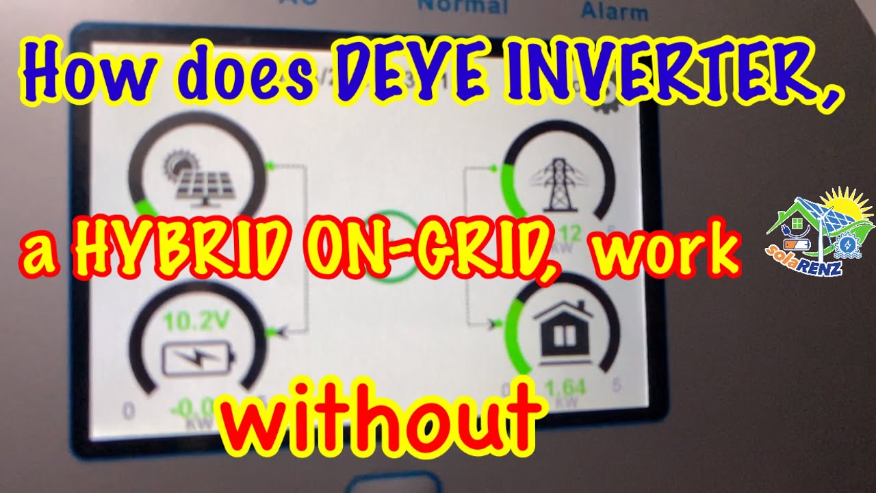How does DEYE INVERTER work without the BATTERY ENERGY STORAGE SYSTEM?