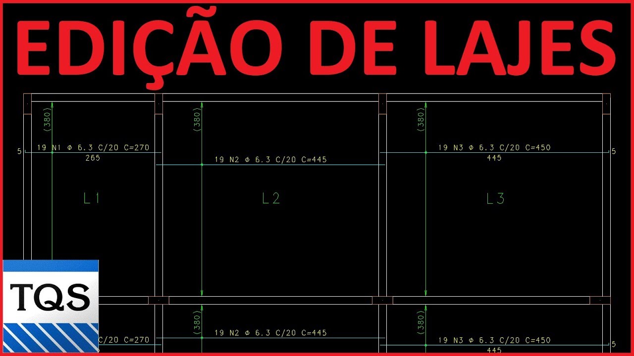 Como editar as armaduras das lajes no Software TQS | Prof. Winston Zumaeta