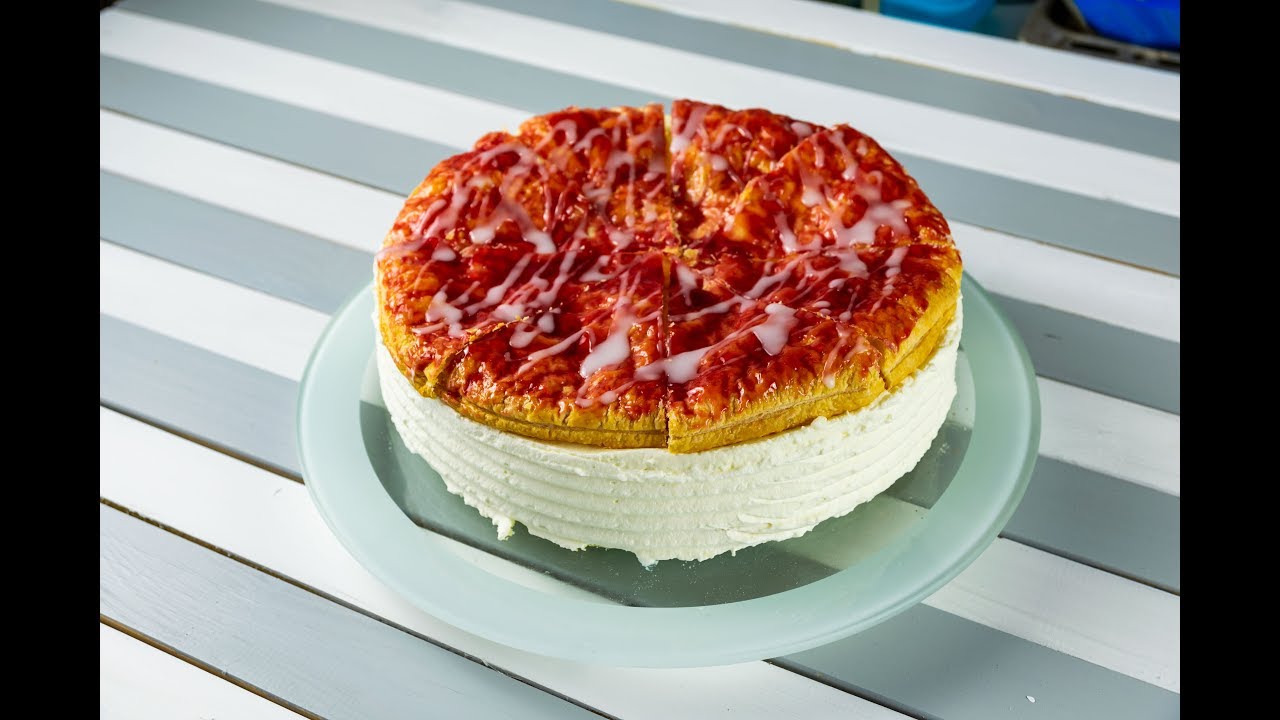 Holländer Kischtorte mit Sahne und Blätterteig