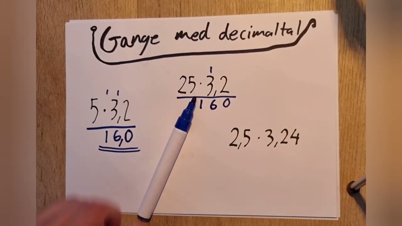 Gange med decimaltal - Matematik - Klassisk gangemetode (HURTIG)