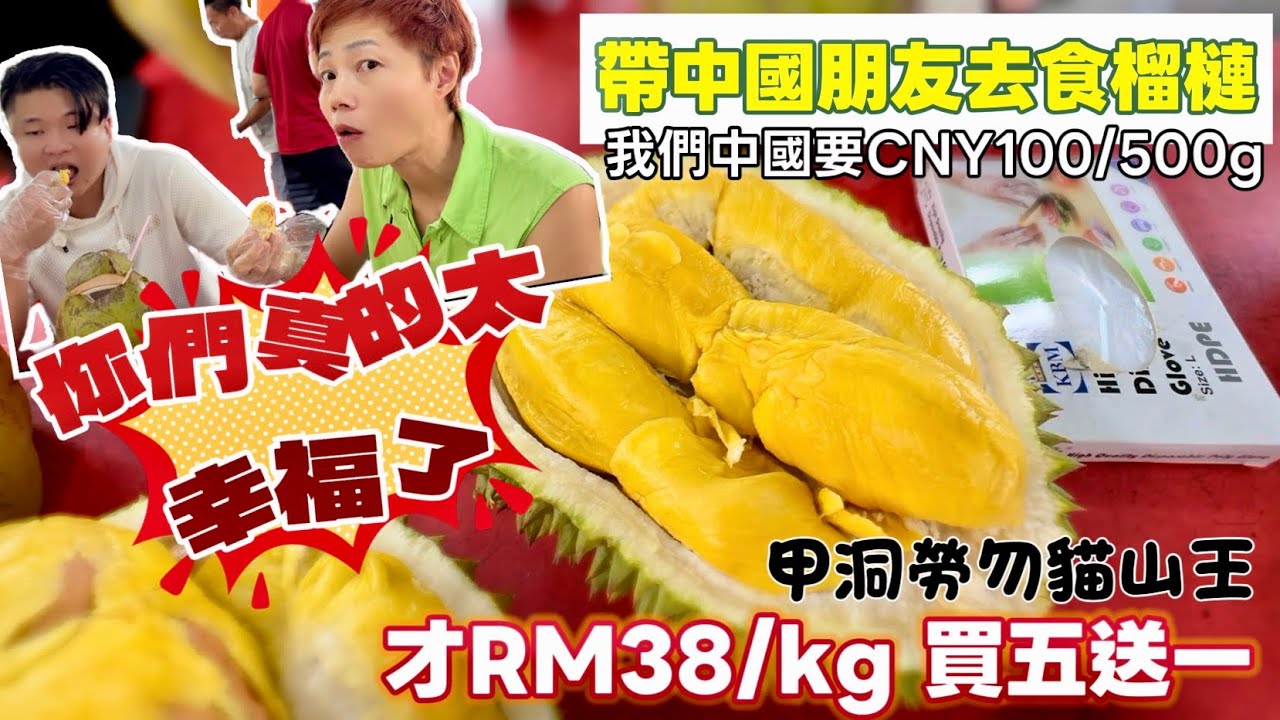 【Chinese Friends】Taste Malaysia Duian | 中國朋友驚嘆 馬來西亞榴槤真便宜 價錢只有我們的三成 [中文 ENG] #mangohk #移居