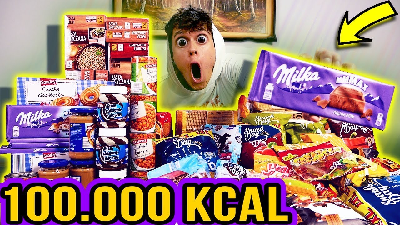 CZŁOWIEK VS 100.000 KCAL CHALLENGE ! JAKI JEST LIMIT W 24H?
