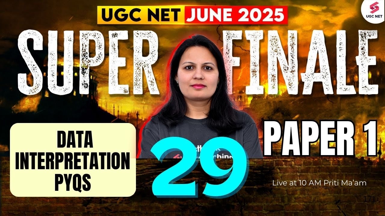 UGC NET Paper 1 | Data Interpretation PYQs For UGC NET 2025 | DI UGC NET Paper 1 By Priti Mam
