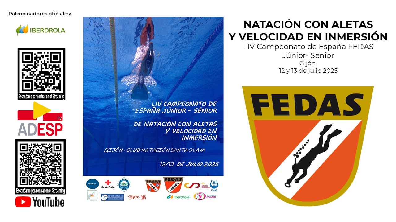 [3/4] LIV Campeonato de España FEDAS de Natacón con Aletas, Júnior / Sénior por Clubes