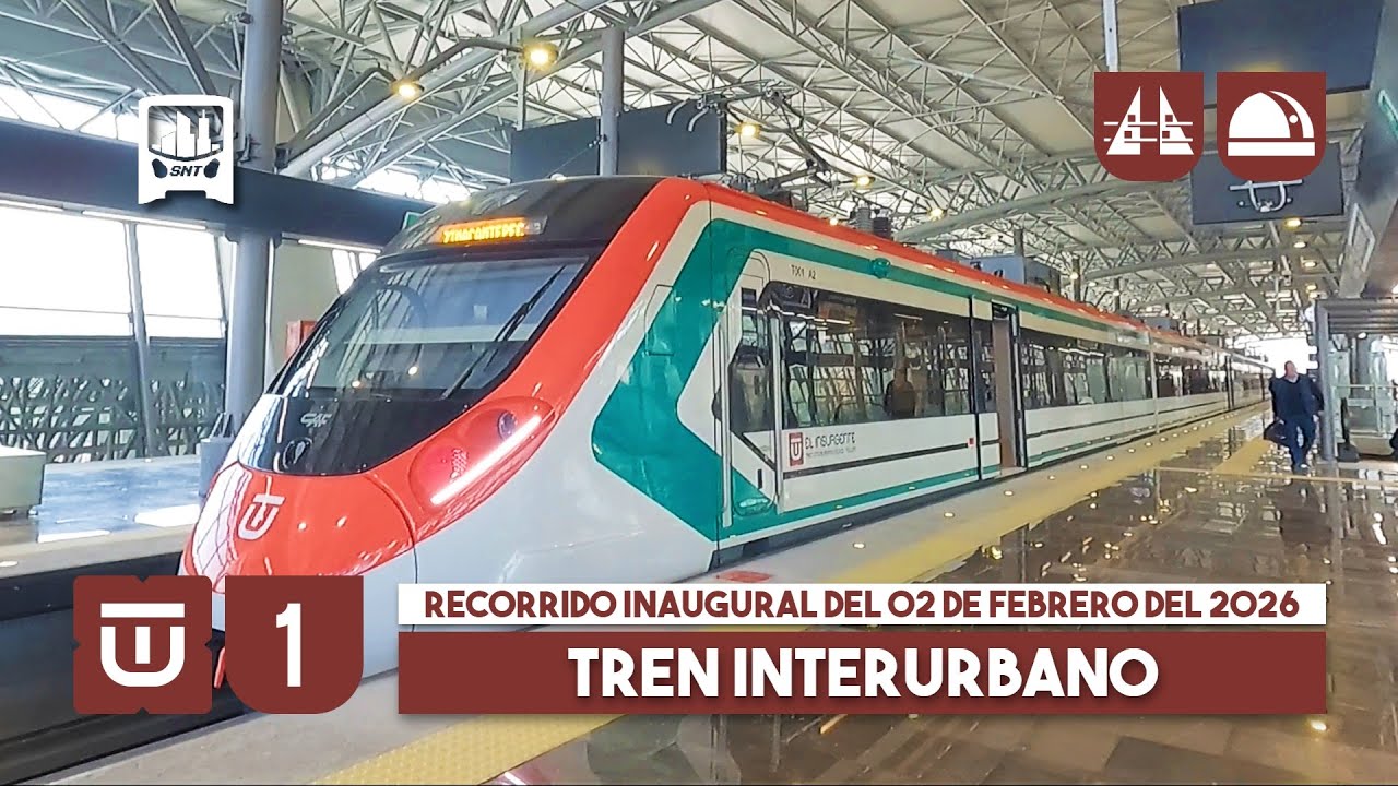 INAUGURACIÓN FINAL: Tren Interurbano México-Toluca, Observatorio-Santa Fe. Recorrido del 02-02-2026